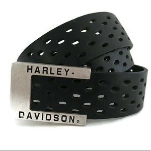Harley-Davidson belt leather Nickel Medium Black